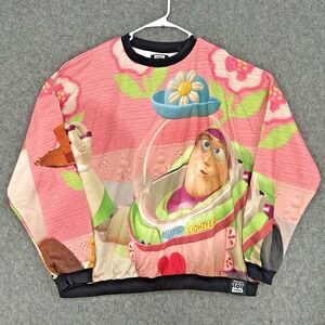 NWT Oh My Disney Toy Story Buzz Lightyear Woody Pullover Sweatshirt Mrs Nesbit